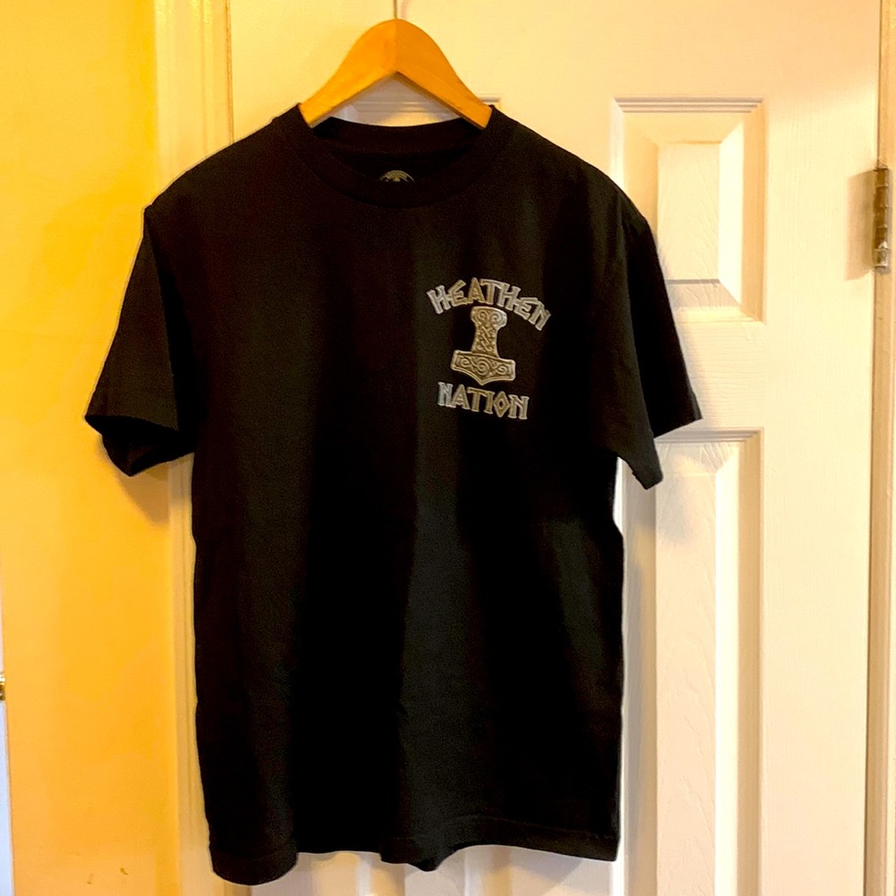 Heathen Nation T-Shirt Thors Hammer Shirt Black